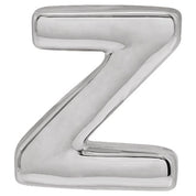 14K White Block Initial Z Slide Pendant