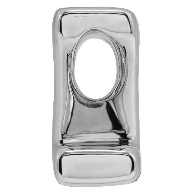 14K White Block Initial Z Slide Pendant