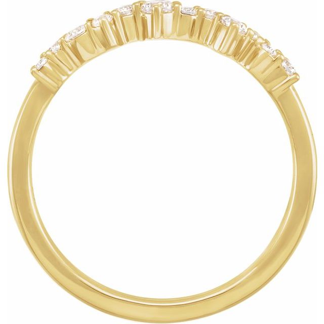 14K Lab-Grown Diamond Scattered Stackable Ring - 1/4 CTW