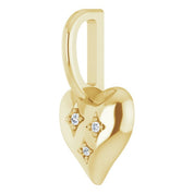 14K Yellow .01 CTW Natural Diamond Heart Charm/Pendant