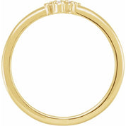 14K Yellow Gold .04 CTW Rose-Cut & Faceted Natural Diamond Stackable Ring - 124751