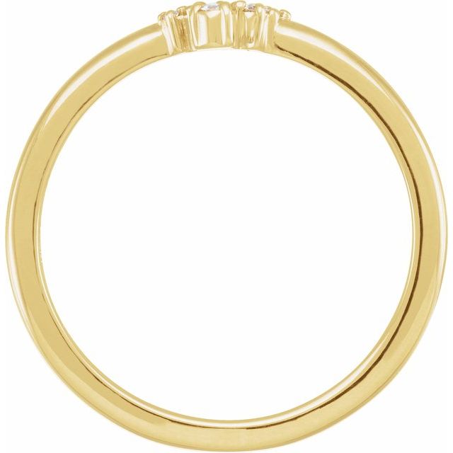 14K Yellow Gold .04 CTW Rose-Cut & Faceted Natural Diamond Stackable Ring - 124751