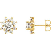 14K Yellow 1 3/4 CTW Natural Diamond Earrings