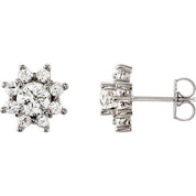 14K White 1 3/4 CTW Natural Diamond Earrings