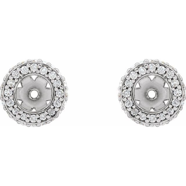 14K White 1/5 CTW Lab Grown Diamond Earrings Jacket
