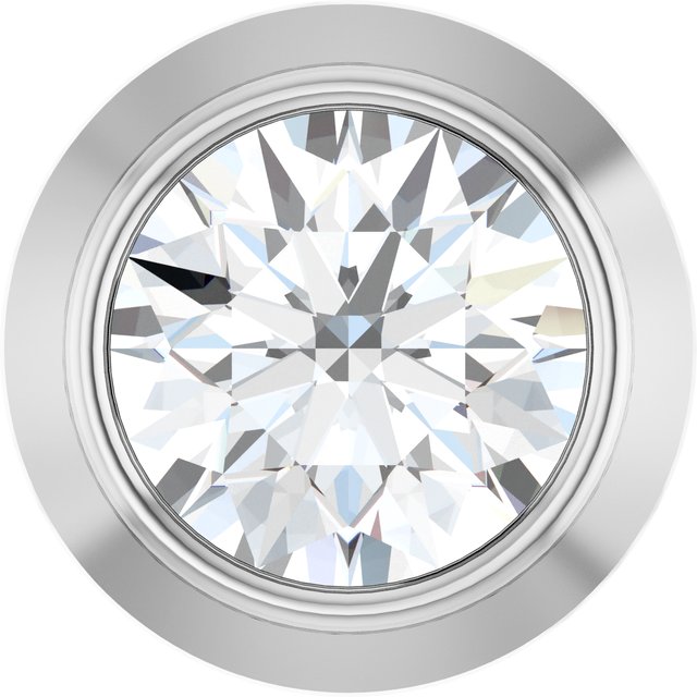 14K White Gold .06 CT Lab-Grown Diamond Slide Pendant - LG1134