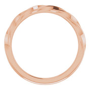 14K Rose Twisted Stackable Ring