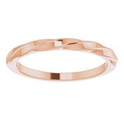 14K Rose Twisted Stackable Ring