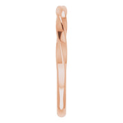 14K Rose Twisted Stackable Ring