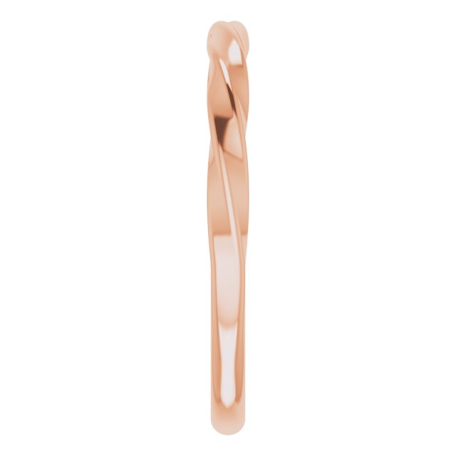 14K Rose Twisted Stackable Ring