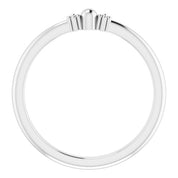 Platinum Stackable Bead Ring