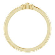 14K Yellow Stackable Bead Ring