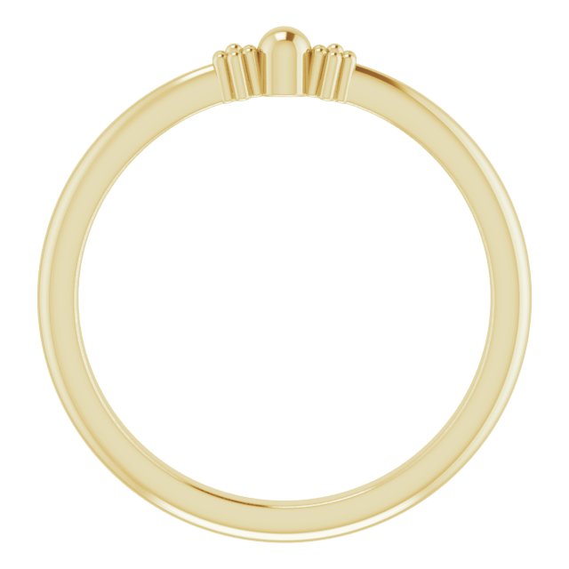 14K Yellow Stackable Bead Ring