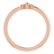 14K Rose Stackable Bead Ring