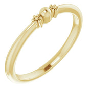 14K Yellow Stackable Bead Ring
