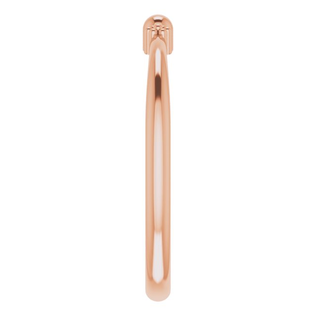 14K Rose Stackable Bead Ring
