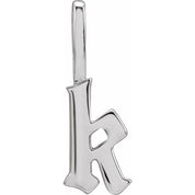 14K White Gothic Initial K Charm/Pendant