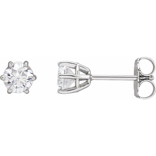 Platinum 3/4 CTW Natural Diamond Stud Earrings