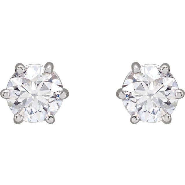 Platinum 3/4 CTW Natural Diamond Stud Earrings