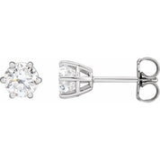 14K White 1 CTW Lab-Grown Diamond Earrings