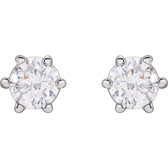 14K White 1/3 CTW Natural Diamond Stud Earrings