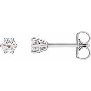 Round 6-Prong Stud Earrings