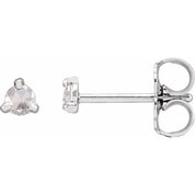 Platinum .08 CTW Rose-Cut Natural Diamond Stud Earrings