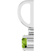 Sterling Silver Natural Peridot & .015 CT Natural Diamond Charm/Pendant