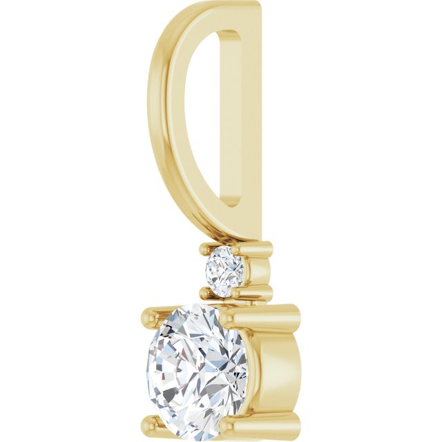 14K Yellow 1/4 CTW Natural Diamond Charm/Pendant
