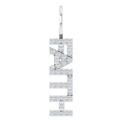 Platinum 1/8 CTW Natural Diamond "Faith" Charm/Pendant