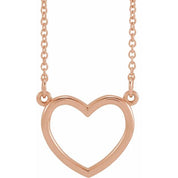 14K Rose Heart 16" Necklace