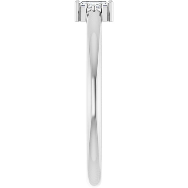 Platinum .08 CTW Natural Diamond Stackable Ring