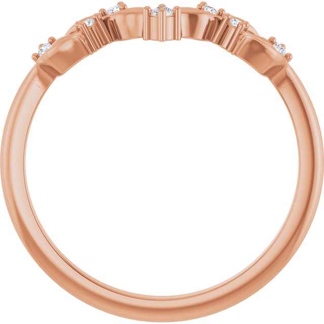 14K Rose .05 CTW Lab-Grown Diamond Anniversary Band