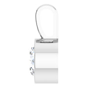 14K White 5/8 CT Lab-Grown Diamond Bezel-Set Solitaire Pendant