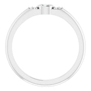 Platinum .07 CTW Natural Diamond Stackable Ring