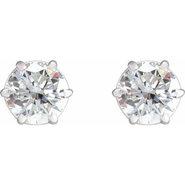 14K White 1 1/2 CTW Lab-Grown Diamond Earrings
