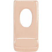 14K Rose Block Initial L Slide Pendant