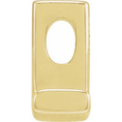 14K Yellow Block Initial L Slide Pendant