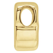 14K Yellow Block Initial B Slide Pendant