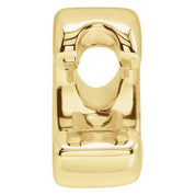14K Yellow Block Initial C Slide Pendant