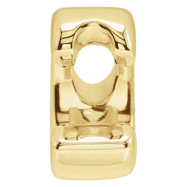 14K Yellow Block Initial C Slide Pendant