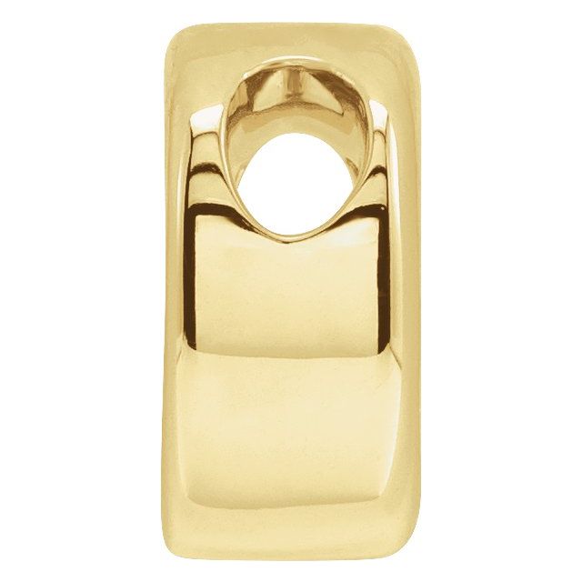 14K Yellow Block Initial D Slide Pendant