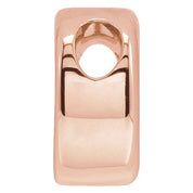 14K Rose Block Initial D Slide Pendant