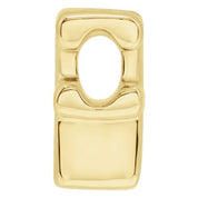 14K Yellow Block Initial F Slide Pendant