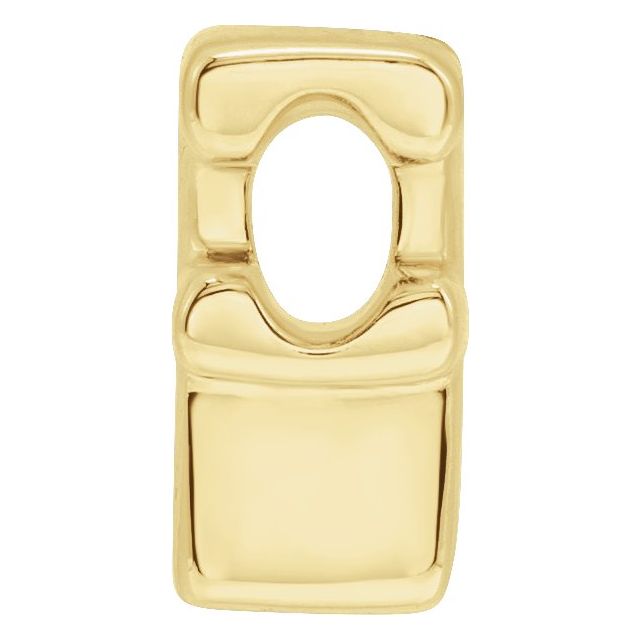 14K Yellow Block Initial F Slide Pendant