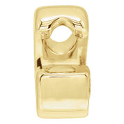 14K Yellow Block Initial G Slide Pendant
