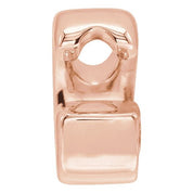 14K Rose Block Initial G Slide Pendant