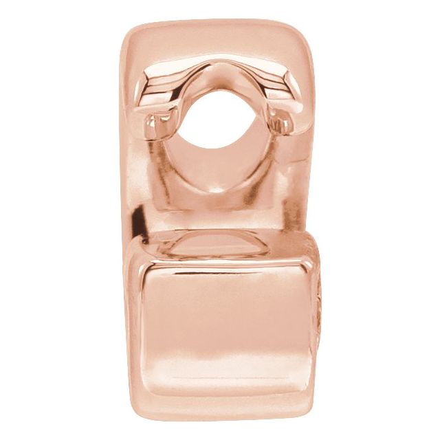 14K Rose Block Initial G Slide Pendant