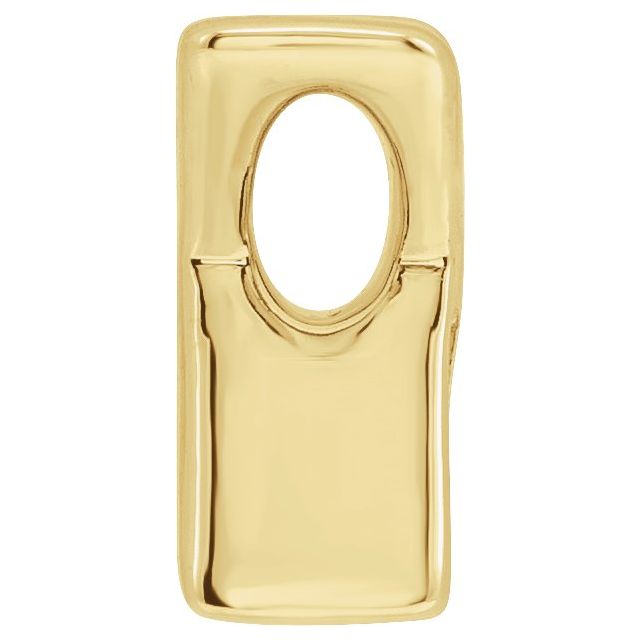 14K Yellow Block Initial K Slide Pendant