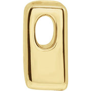 14K Yellow Block Initial N Slide Pendant